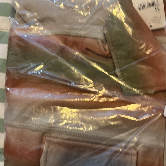 FREE People Ruby Print Shacket Ombre Stripe Marzipan NWT Sml Mocha Mousse - Picture 17 of 17